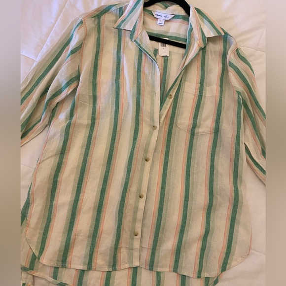 NWT Old Navy Linen Blend Shorts and Button Down Shirt Set Size Medium - Picture 6 of 6